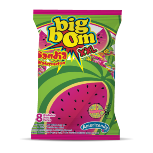 Big Bom Xxl Lollipop Watermelon w. BG U/EAN 48stk x 25g - Image 2