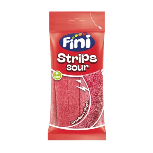 Fini Tongue / Strips Sour Strawberry Shock 12stk x 75g