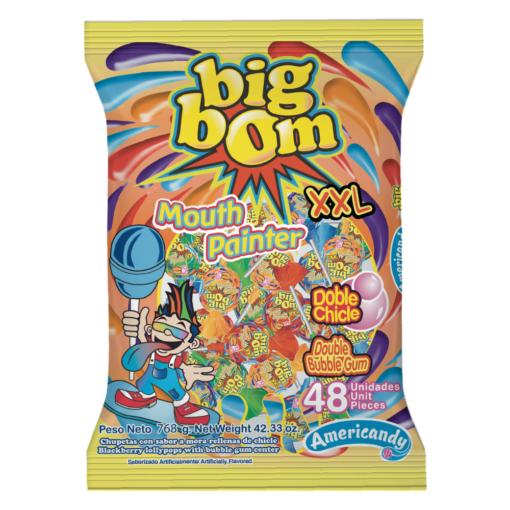 Big Bom Xxl Lollipop w. BG Mouth Painter U/EAN 48stk x 25g - Image 2