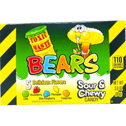 Toxic Waste Sour Gummy Bears Theatre Box