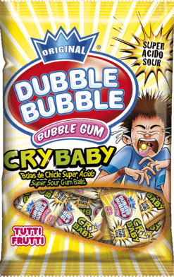 dubbie bubble bubble gum cry baby sour tutti frutti