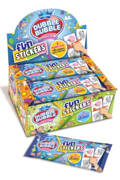 dubbie bubble fun stickers bubble gum