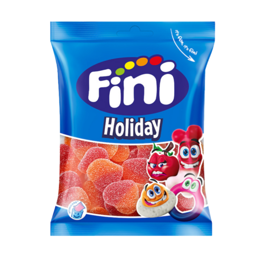 Fini Sour Holiday Peach Hearts 12stk x 75g