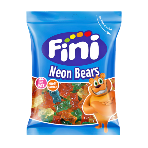 Fini Jelly Neon Bears (Glutenfri) 12stk x 75g