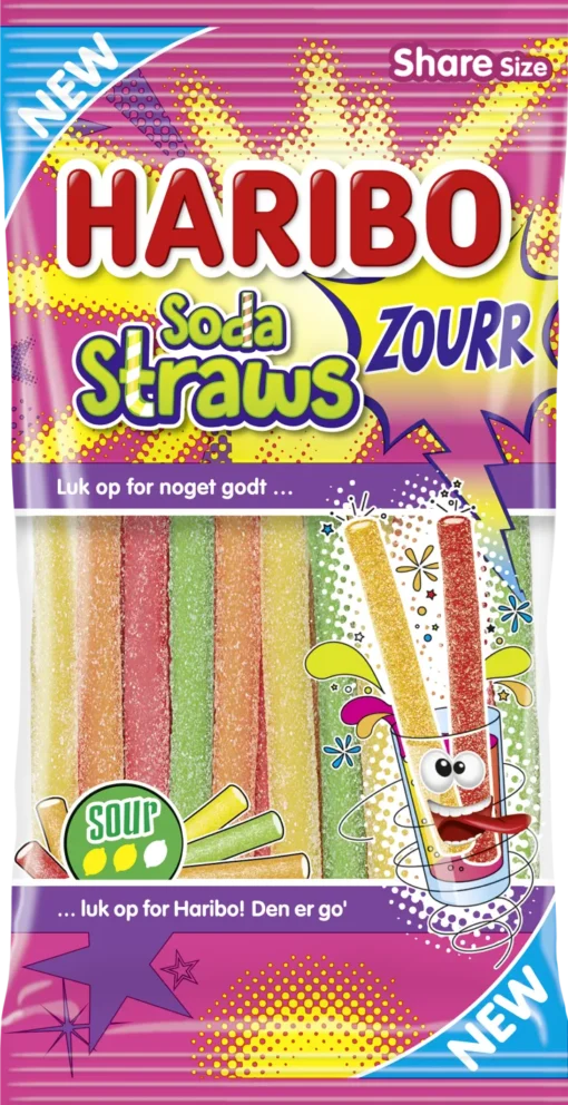 Haribo Poser Soda Straws Zourr 21stk x 90g