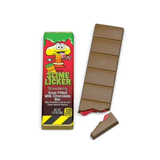 Toxic Waste Slime Licker Chocolate Bar Strawberry 24stk x 50g