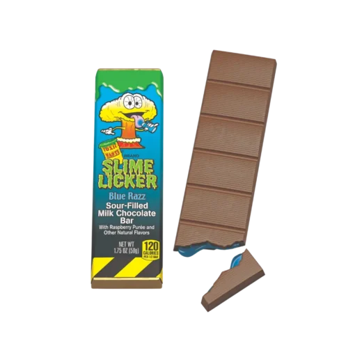 Toxic Waste Slime Licker Chocolate Bar Blue Razz 24stk x 50g