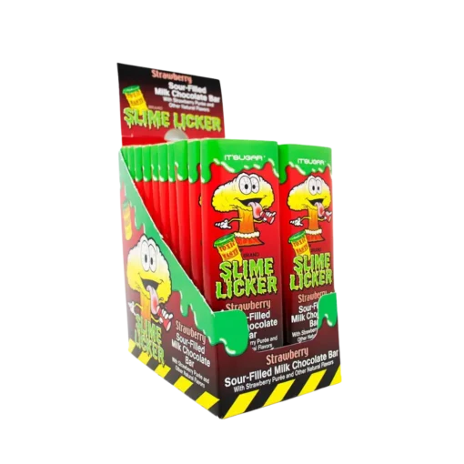 Toxic Waste Slime Licker Chocolate Bar Strawberry 24stk x 50g - Image 2