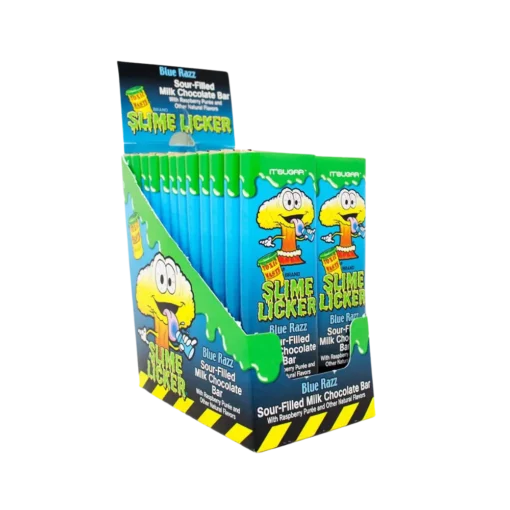 Toxic Waste Slime Licker Chocolate Bar Blue Razz 24stk x 50g - Image 2