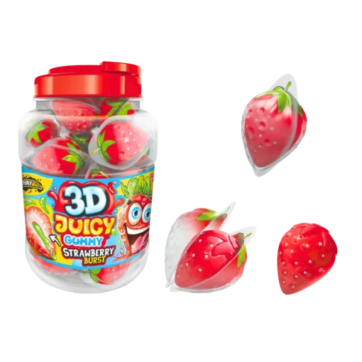 JB 3D JUICY GUMMY Strawberry* U/EAN 60stk x 18g